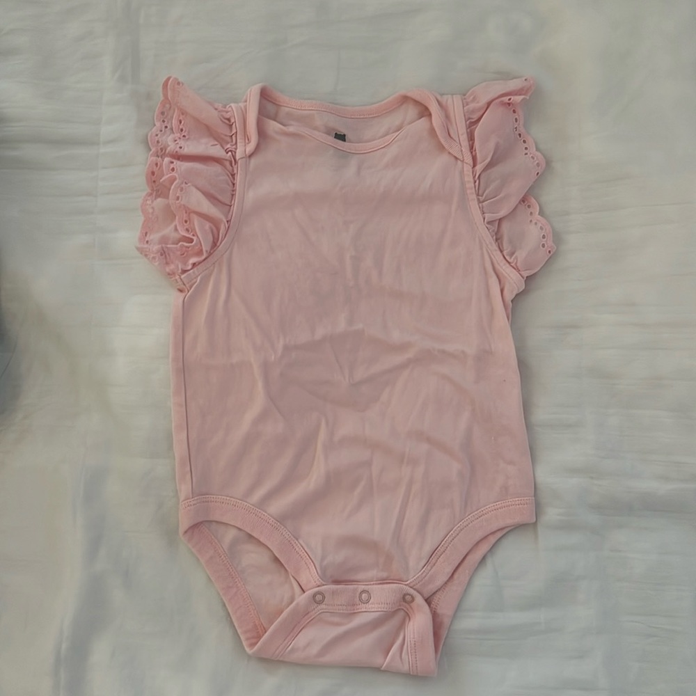 Toddler Eyelet Ruffle Sleeve Onesie